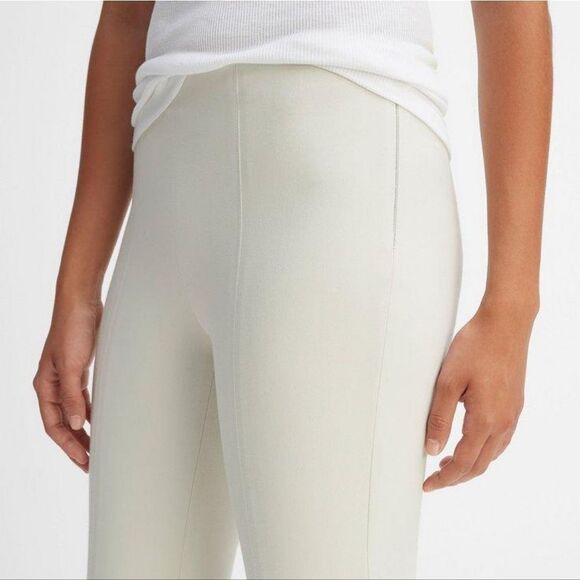 Vince Stitch Italian Ponte Seam Legging in Gesso Bone Ivory White - Picture 3 of 15